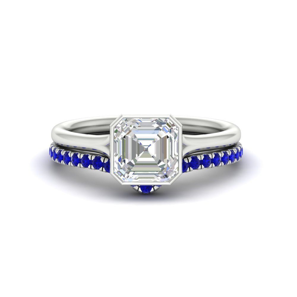 asscher-cut-bezel-solitaire-ring-with-sapphire-band-in-white-gold-FD11229ASGSABL-NL-WG.jpg?v=1758702913