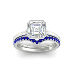 Load image into Gallery viewer, asscher-cut-bezel-solitaire-ring-with-sapphire-band-in-white-gold-FD11229ASGSABLANGLE5-NL-WG.jpg?v=1758702913

