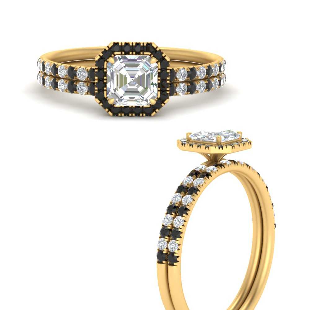 asscher-cut-black-diamond-halo-wedding-ring-set-in-yellow-gold-FD8523ASGBLACK-NL-YG