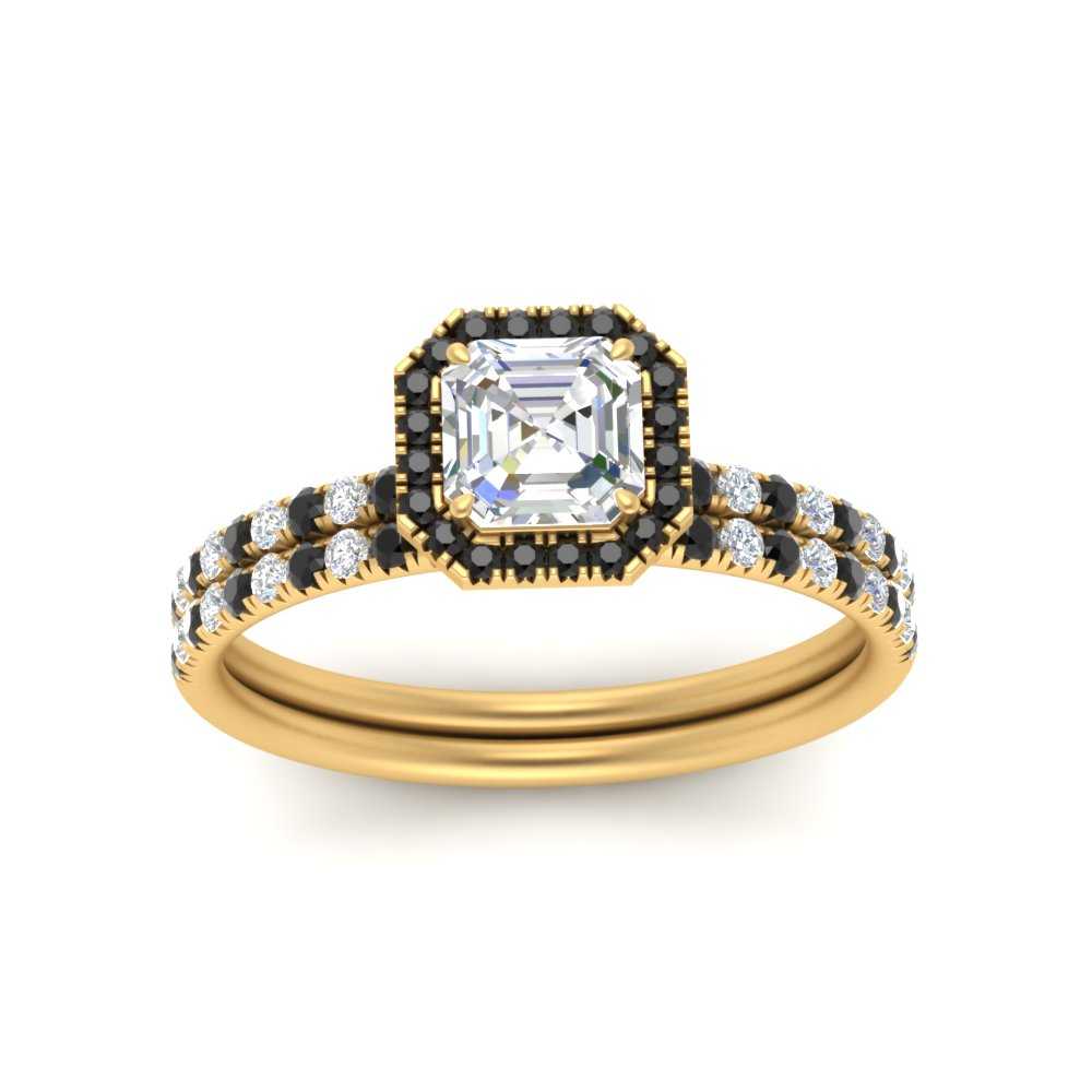 asscher-cut-black-diamond-halo-wedding-ring-set-in-yellow-gold-FD8523ASGBLACK-NL-YG