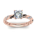 Thumbnail 14 - Twisted Vine Asscher Diamond Ring