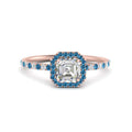 Thumbnail 29 - asscher-cut-blue-topaz-halo-petite-engagement-ring-in-rose-gold-FD8523ASRGICBLTOANGLE3-NL-RG