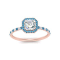Thumbnail 31 - asscher-cut-blue-topaz-halo-petite-engagement-ring-in-rose-gold-FD8523ASRGICBLTOANGLE3-NL-RG