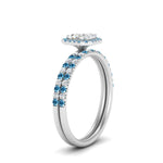 Load image into Gallery viewer, asscher-cut-blue-topaz-halo-wedding-ring-set-in-white-gold-FD8523ASGICBLTO-NL-WG