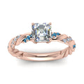Thumbnail 23 - Twisted Vine Asscher Diamond Ring