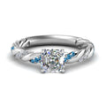 Thumbnail 51 - Twisted Vine Asscher Diamond Ring