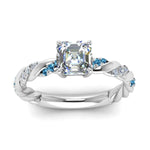 Load image into Gallery viewer, Twisted Vine Asscher Diamond Ring
