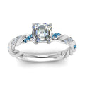 Thumbnail 52 - Twisted Vine Asscher Diamond Ring