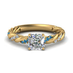 Load image into Gallery viewer, Twisted Vine Asscher Diamond Ring
