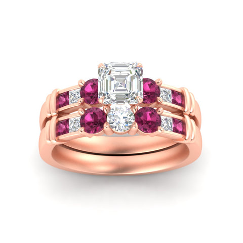 asscher-cut-bridal-ring-set-with-pink-sapphire-princess-channel-accents-in-rose-gold-fdens286asgsadrpiangle5-nl-rg.jpg