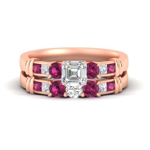 asscher-cut-bridal-ring-set-with-pink-sapphire-princess-channel-accents-in-rose-gold-fdens286asgsadrpisleep-nl-rg.jpg