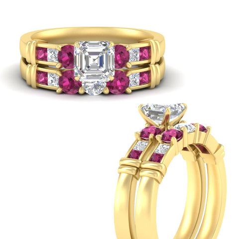 asscher-cut-bridal-ring-set-with-pink-sapphire-princess-channel-accents-in-yellow-gold-fdens286asgsadrpiangle3-nl-yg.jpg