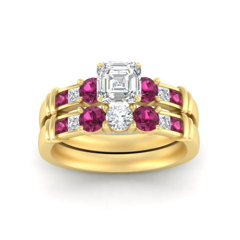 asscher-cut-bridal-ring-set-with-pink-sapphire-princess-channel-accents-in-yellow-gold-fdens286asgsadrpiangle5-nl-yg.jpg