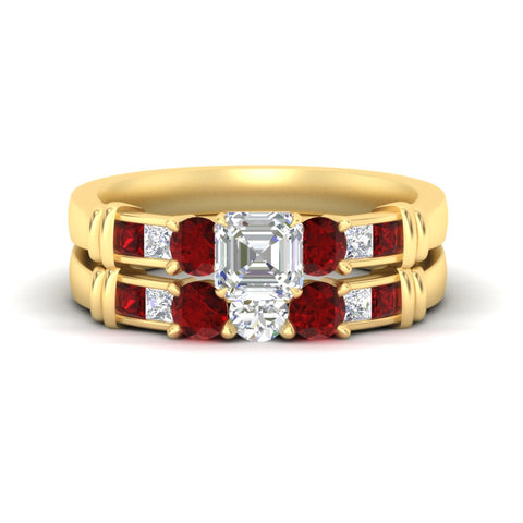 asscher-cut-bridal-ring-set-with-ruby-princess-channel-accents-in-yellow-gold-fdens286asgrudrsleep-nl-yg.jpg