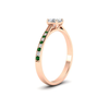 Load image into Gallery viewer, asscher-cut-cathedral-pave-diamond-engagement-ring-with-emerald-in-rose-gold-FD11145ASRGEMGRANGLE2-NL-RG.png?v