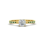 Load image into Gallery viewer, asscher-cut-cathedral-pave-diamond-engagement-ring-with-emerald-in-yellow-gold-FD11145ASRGEMGR-NL-YG.png?v
