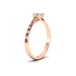 Load image into Gallery viewer, asscher-cut-cathedral-pave-diamond-engagement-ring-with-pink-sapphire-in-rose-gold-FD11145ASRGSADRPIANGLE2-NL-RG.png?v
