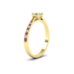 Load image into Gallery viewer, asscher-cut-cathedral-pave-diamond-engagement-ring-with-pink-sapphire-in-yellow-gold-FD11145ASRGSADRPIANGLE2-NL-YG.png?v
