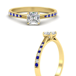 Load image into Gallery viewer, asscher-cut-cathedral-pave-diamond-engagement-ring-with-sapphire-in-yellow-gold-FD11145ASRGSABLANGLE3-NL-YG.png?v
