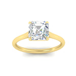 Load image into Gallery viewer, asscher-cut-cathedral-solitaire-bridal-ring-in-yellow-gold-FD11296ASRANGLE5-NL-YG