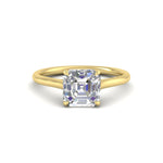 Load image into Gallery viewer, asscher-cut-cathedral-solitaire-engagement-ring-in-yellow-gold-FD11296ASR-NL-YG