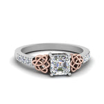 Load image into Gallery viewer, asscher-cut-celtic-diamond-ring-in-14K-white-gold-FDENS2255ASR-NL-WG
