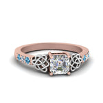 Load image into Gallery viewer, asscher-cut-celtic-diamond-ring-with-blue-topaz-in-14K-rose-gold-FDENS2255ASRGICBLTO-NL-RG
