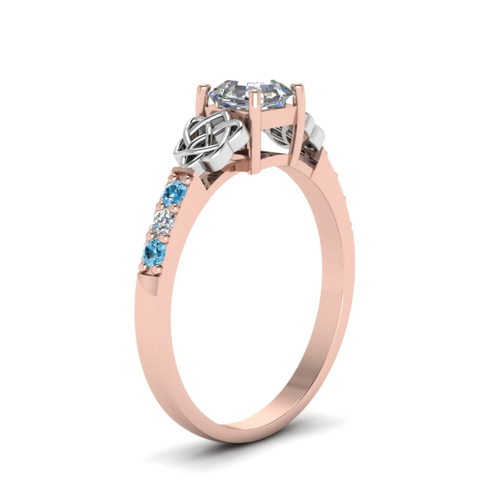 asscher-cut-celtic-diamond-ring-with-blue-topaz-in-14K-rose-gold-FDENS2255ASRGICBLTOANGLE2-NL-RG