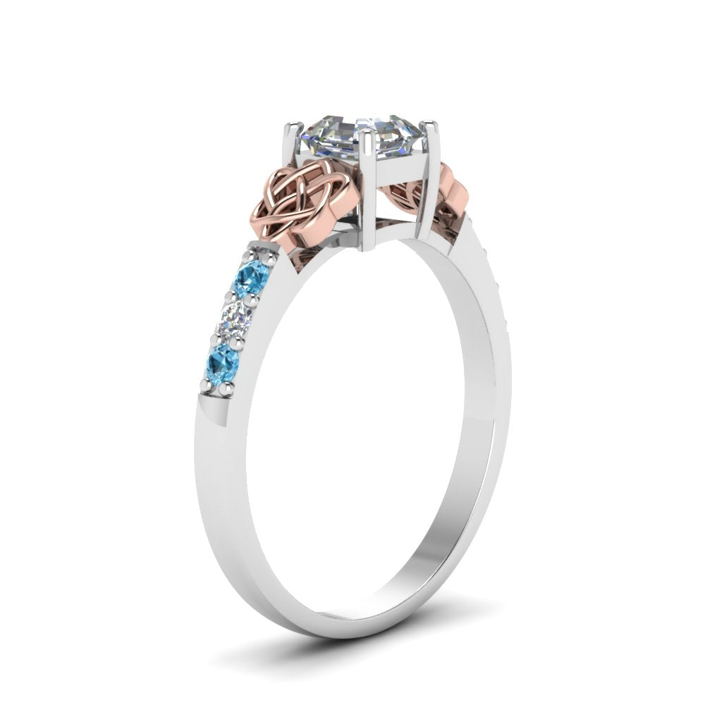 asscher-cut-celtic-diamond-ring-with-blue-topaz-in-14K-white-gold-FDENS2255ASRGICBLTOANGLE2-NL-WG