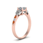 Load image into Gallery viewer, asscher-cut-celtic-diamond-ring-with-orange-sapphire-in-14K-rose-gold-FDENS2255ASRGSAORANGLE2-NL-RG

