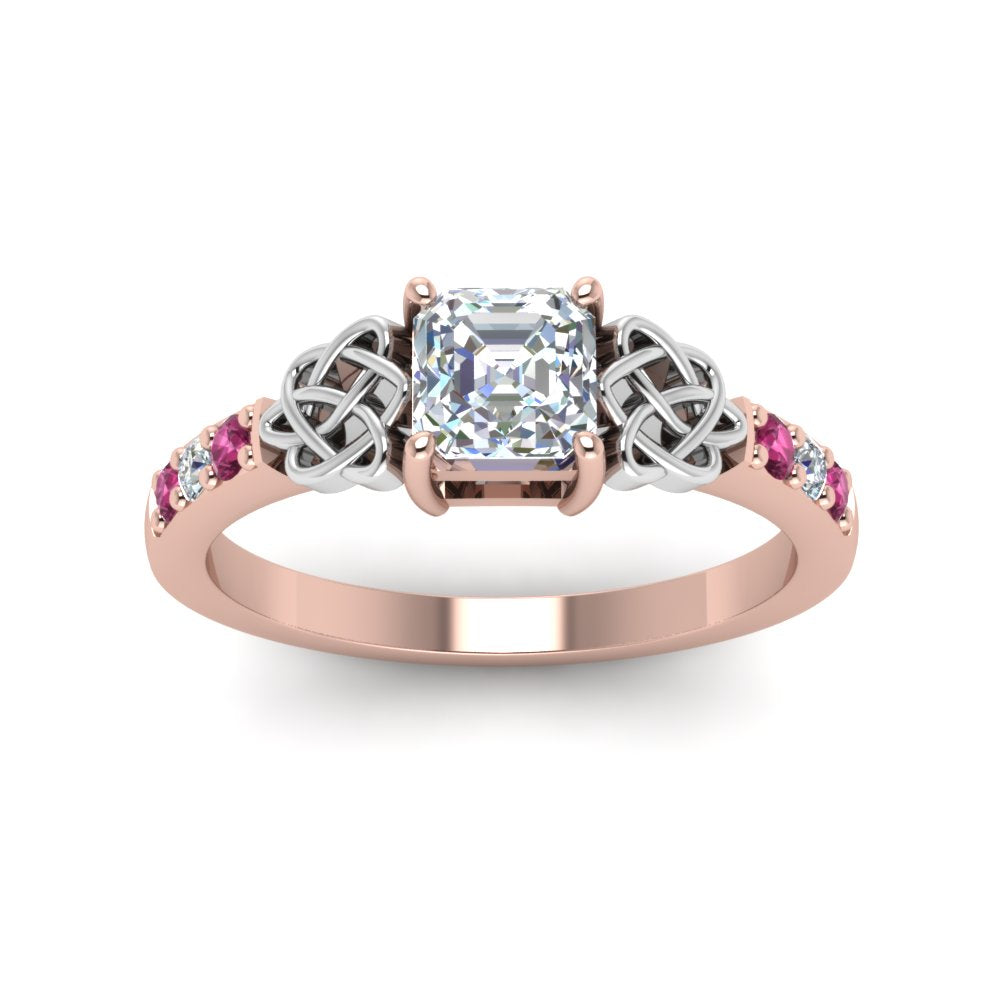 asscher-cut-celtic-diamond-ring-with-pink-sapphire-in-14K-rose-gold-FDENS2255ASRGSADRPIANGLE5-NL-RG