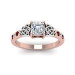 Load image into Gallery viewer, asscher-cut-celtic-diamond-ring-with-ruby-in-14K-rose-gold-FDENS2255ASRGRUDRANGLE5-NL-RG
