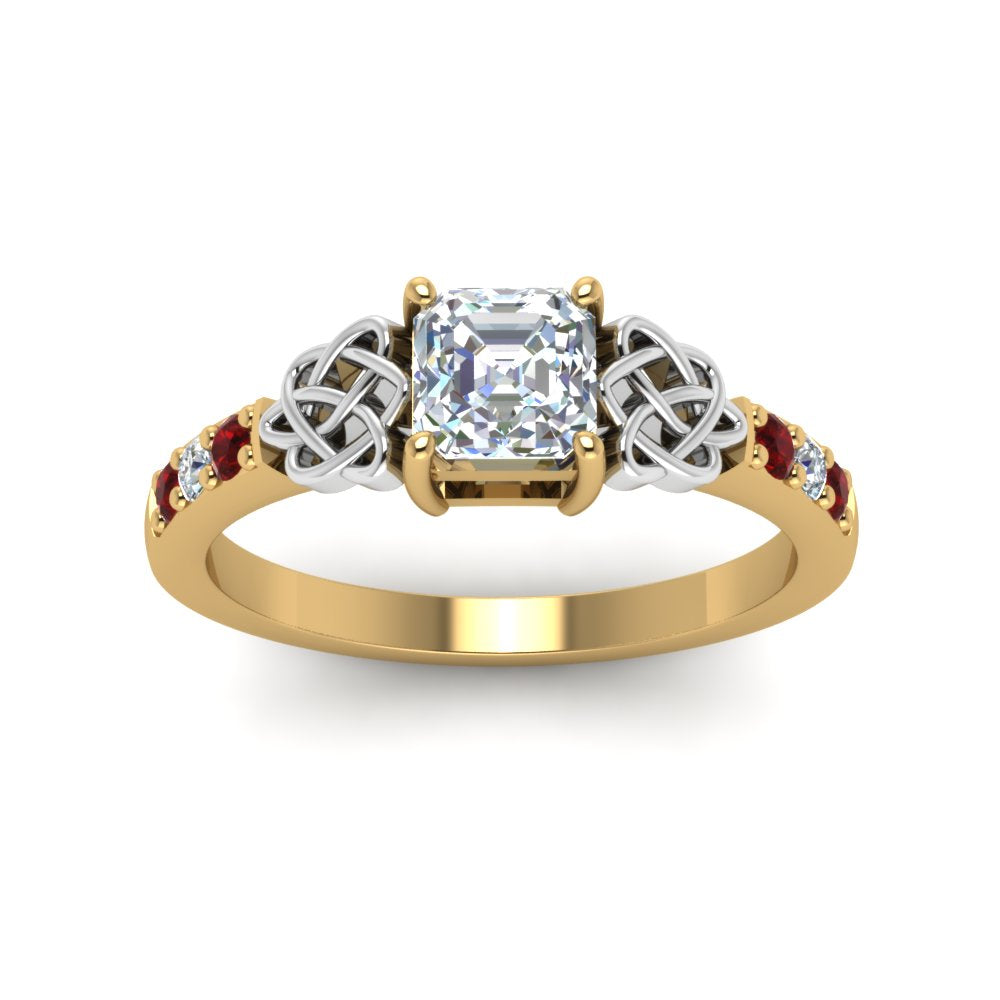 asscher-cut-celtic-diamond-ring-with-ruby-in-14K-yellow-gold-FDENS2255ASRGRUDRANGLE5-NL-YG