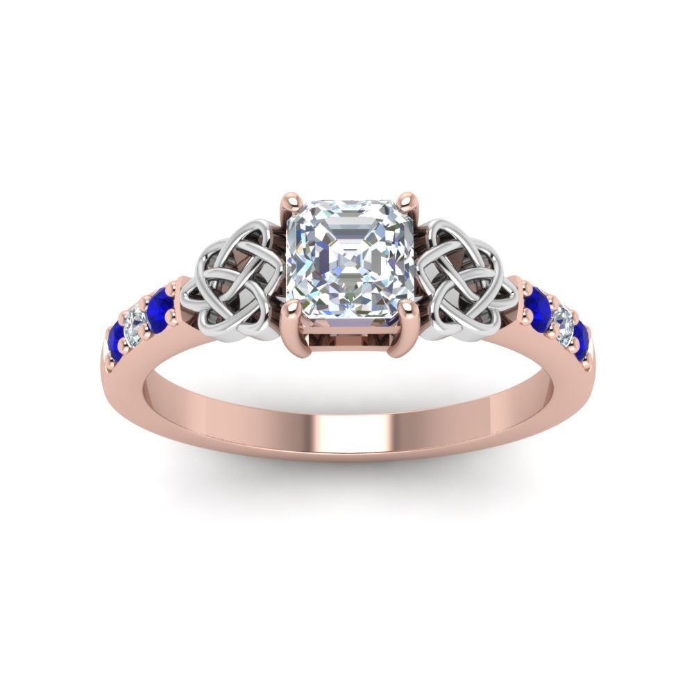 asscher-cut-celtic-diamond-ring-with-sapphire-in-14K-rose-gold-FDENS2255ASRGSABLANGLE5-NL-RG