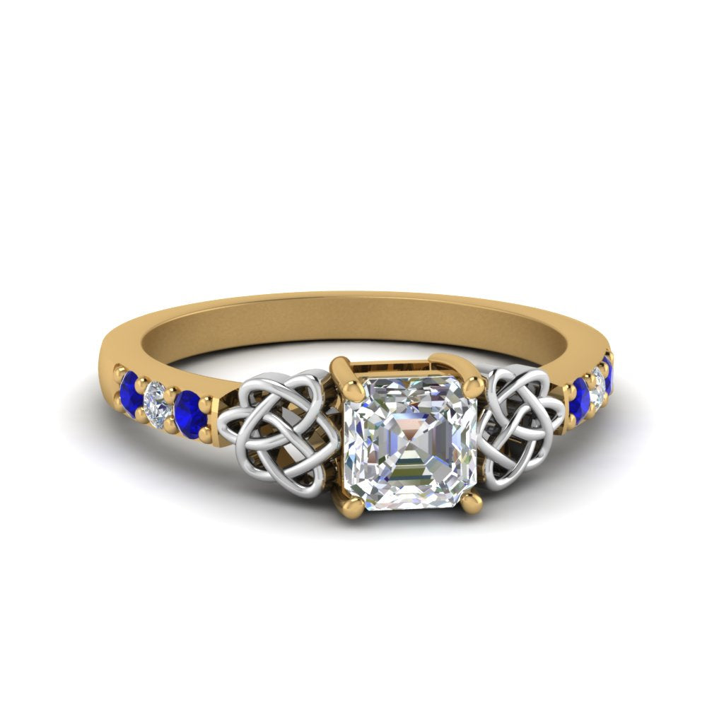 asscher-cut-celtic-diamond-ring-with-sapphire-in-14K-yellow-gold-FDENS2255ASRGSABL-NL-YG