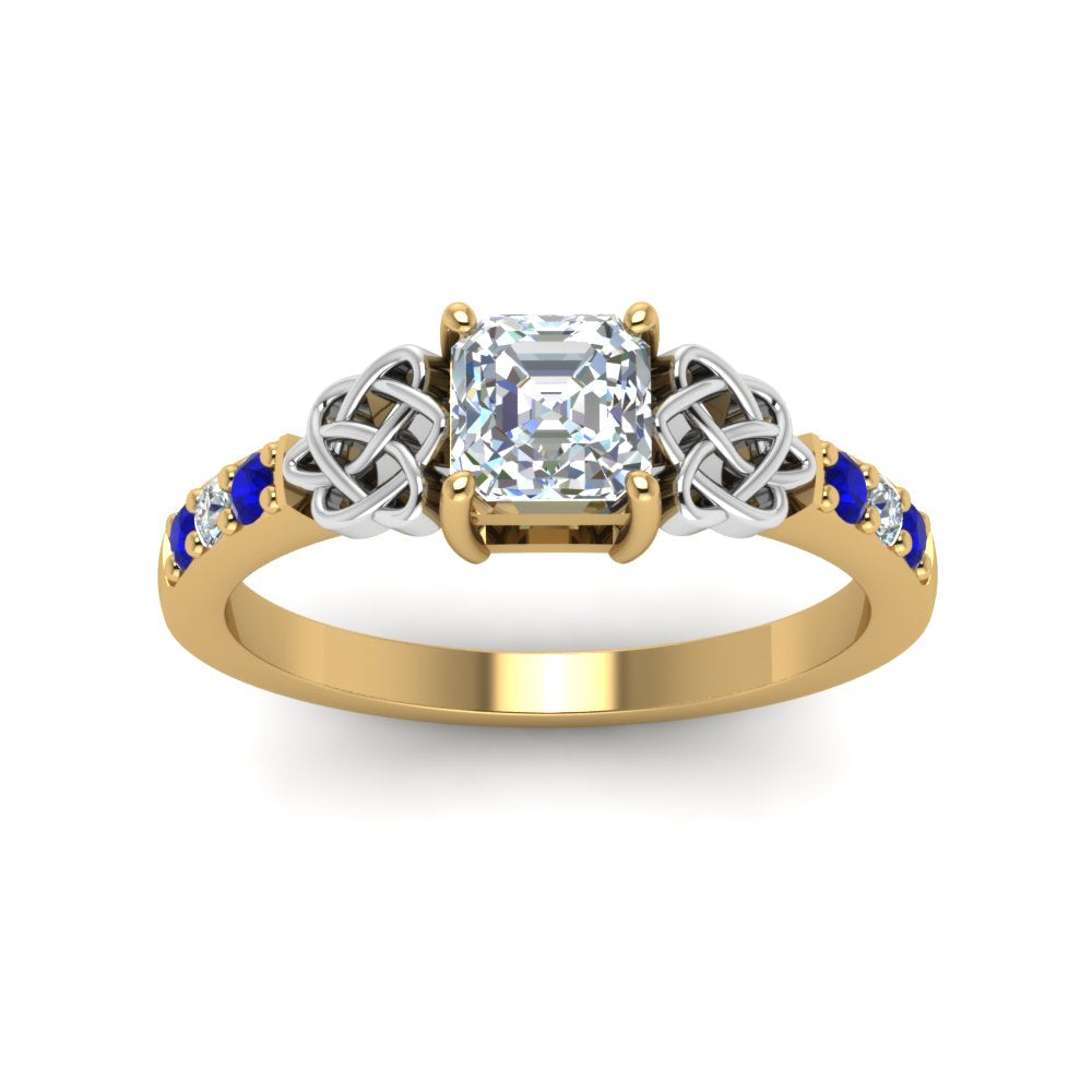 asscher-cut-celtic-diamond-ring-with-sapphire-in-14K-yellow-gold-FDENS2255ASRGSABLANGLE5-NL-YG