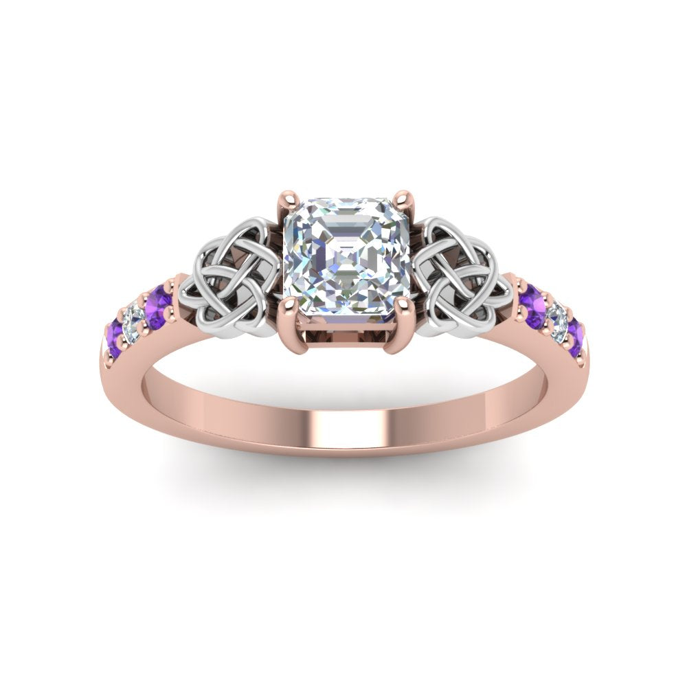 asscher-cut-celtic-diamond-ring-with-violac-topaz-in-14K-rose-gold-FDENS2255ASRGVITOANGLE5-NL-RG