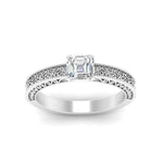 Load image into Gallery viewer, asscher-cut-celtic-engraved-solitaire-ring-in-white-gold-fdenr8544asrangle5-nl-wg
