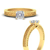Load image into Gallery viewer, asscher-cut-celtic-engraved-solitaire-ring-in-yellow-gold-fdenr8544asrangle3-nl-yg