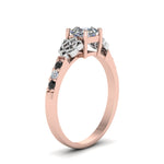 Load image into Gallery viewer, asscher-cut-celtic-ring-with-black-diamond-in-14K-rose-gold-FDENS2255ASRGBLACKANGLE2-NL-RG
