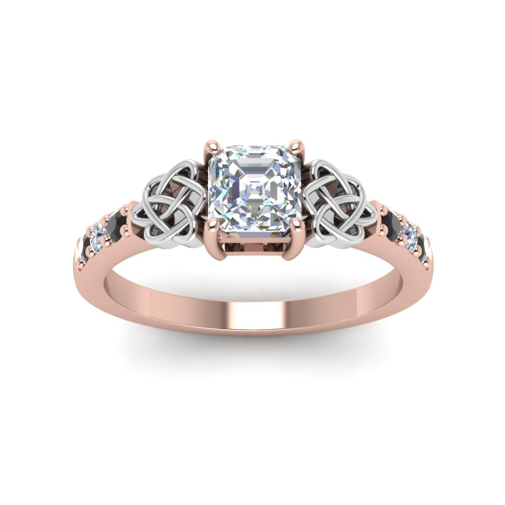asscher-cut-celtic-ring-with-black-diamond-in-14K-rose-gold-FDENS2255ASRGBLACKANGLE5-NL-RG
