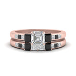 Load image into Gallery viewer, asscher-cut-channel-three-stone-diamond-engagement-ring-with-black-diamond-in-rose-gold-FDENS205ASGBLACK-NL-RG.jpg
