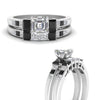 Load image into Gallery viewer, asscher-cut-channel-three-stone-diamond-engagement-ring-with-black-diamond-in-white-gold-FDENS205ASGBLACK-NL-WG.jpg