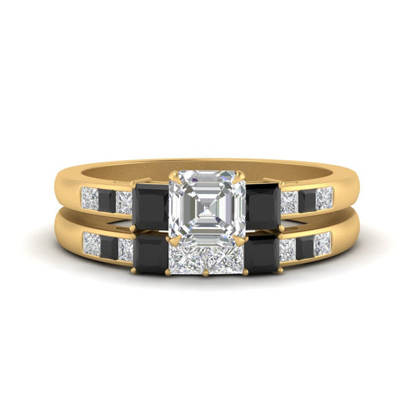 asscher-cut-channel-three-stone-diamond-engagement-ring-with-black-diamond-in-yellow-gold-FDENS205ASGBLACK-NL-YG.jpg