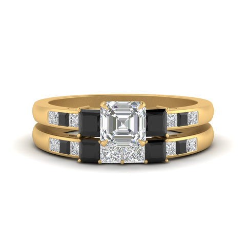 asscher-cut-channel-three-stone-diamond-engagement-ring-with-black-diamond-in-yellow-gold-FDENS205ASGBLACK-NL-YG.jpg