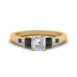 Load image into Gallery viewer, asscher-cut-channel-three-stone-diamond-engagement-ring-with-black-diamond-in-yellow-gold-FDENS205ASRGBLACK-NL-YG.jpg
