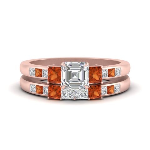 asscher-cut-channel-three-stone-diamond-engagement-ring-with-orange-sapphire-in-rose-gold-FDENS205ASGSAOR-NL-RG.jpg