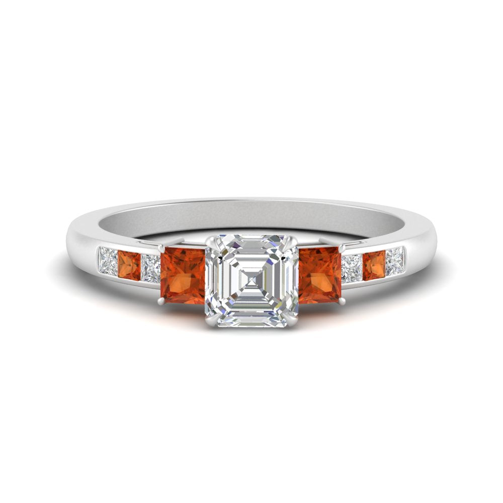 asscher-cut-channel-three-stone-diamond-engagement-ring-with-orange-sapphire-in-white-gold-FDENS205ASRGSAOR-NL-WG.jpg