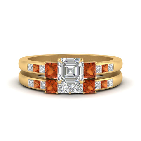 asscher-cut-channel-three-stone-diamond-engagement-ring-with-orange-sapphire-in-yellow-gold-FDENS205ASGSAOR-NL-YG.jpg