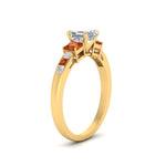 Load image into Gallery viewer, asscher-cut-channel-three-stone-diamond-engagement-ring-with-orange-sapphire-in-yellow-gold-FDENS205ASRGSAOR-NL-YG.jpg
